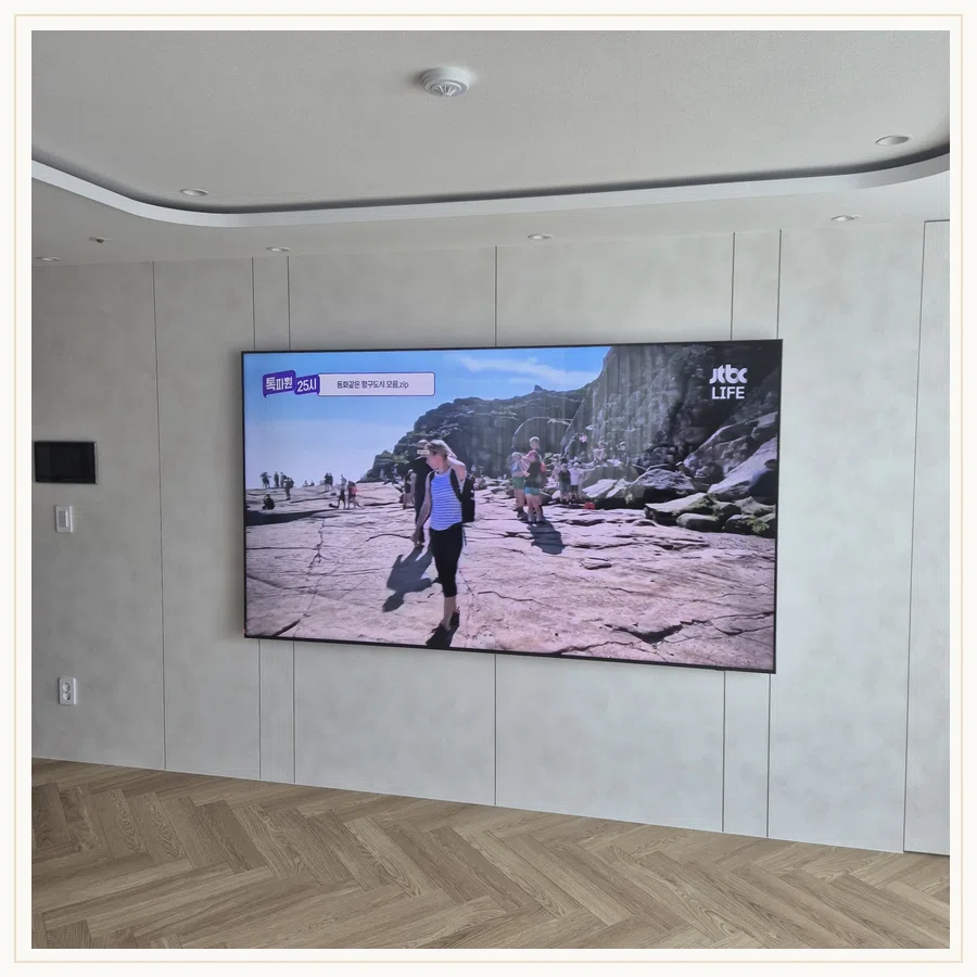 제물포 벽걸이TV 타일·석재 마감 확인 현장 조건 참고 사진 3